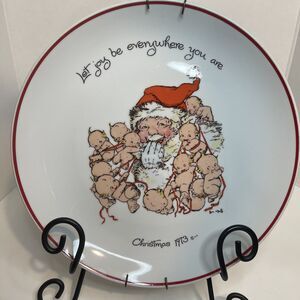 Vintage Christmas 1973 KEWPIES AND SANTA CLAUS Commemorative Edition PLATE